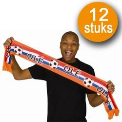 Oranje Versiering | 12 stuks Oranje Sjaal Nederlands Elftal EK Voetbal